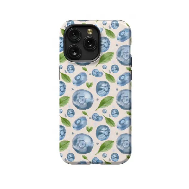 iPhone Xs Max Topical Fruit Blueberry Seamless Phone Case