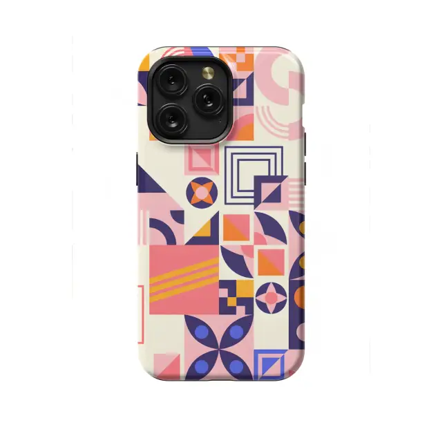 iPhone Xs Max Trendy Cute Geometric Mosaic Phone Case