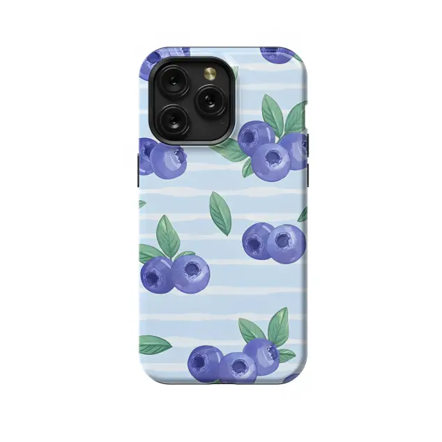 iPhone Xs Max Tropical Fruit Blueberry Seamless Phone Case
