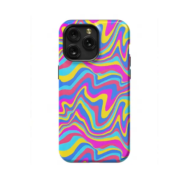 iPhone Xs Max Wavy Colorful Groovy Trippy Psychedelic Phone Case
