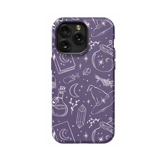 Witchy Spell Celestial Seamless iPhone Xs Max Phone Case - Image 1