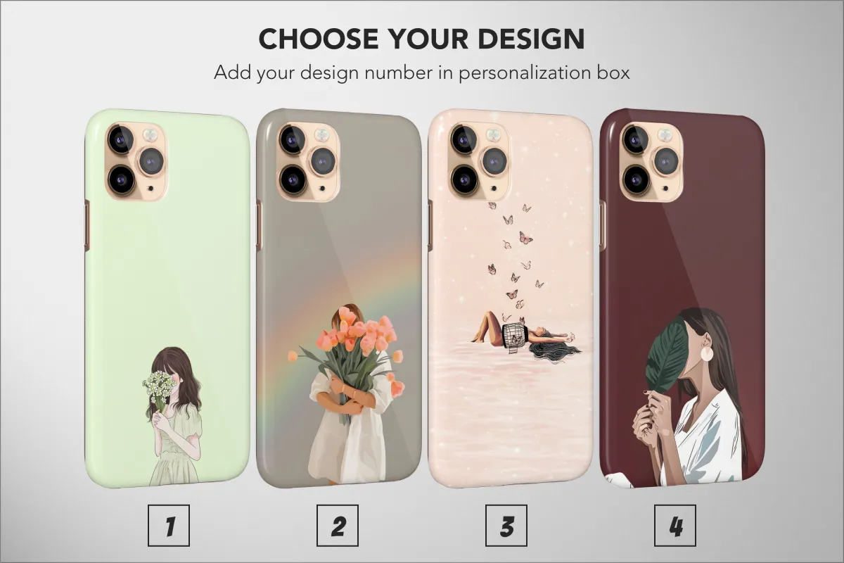 iPhone Xs Max Women Fashion Summer Spring Flowers Girl Minimalist Simple Butterfly Phone Case - Image 1