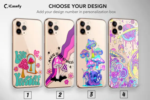 iPhone Xs Clear Trippy Psychedelic Glitch Phone Case
