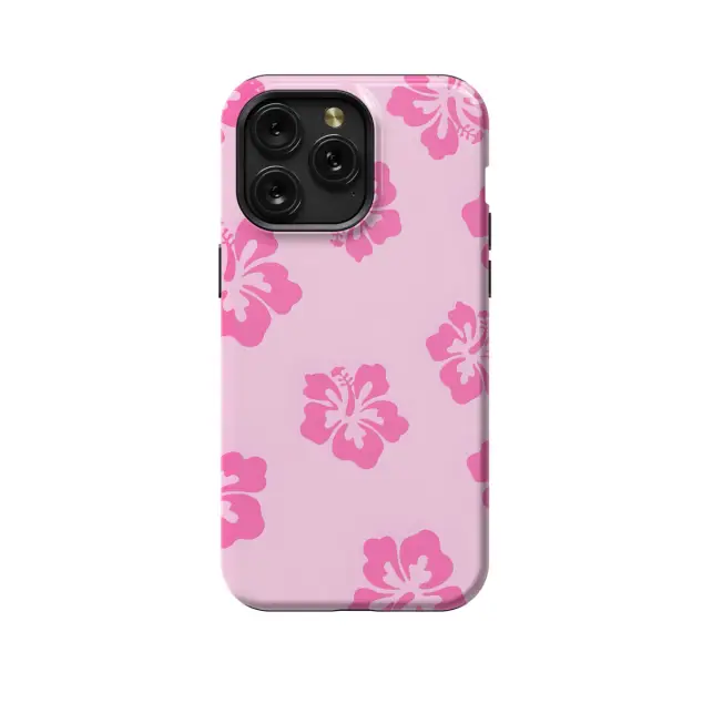 iPhone Xs Cute Pink Flower YK Hibiscus Phone Case