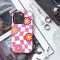 iPhone Xs Daisy Flower Checkerboard Phone Case - Image 3