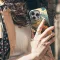 iPhone Xs Red Cat Wild Flower Phone Case - Image 4