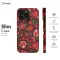 iPhone Xs Red Pomegranate Pattern Phone Case - Image 6
