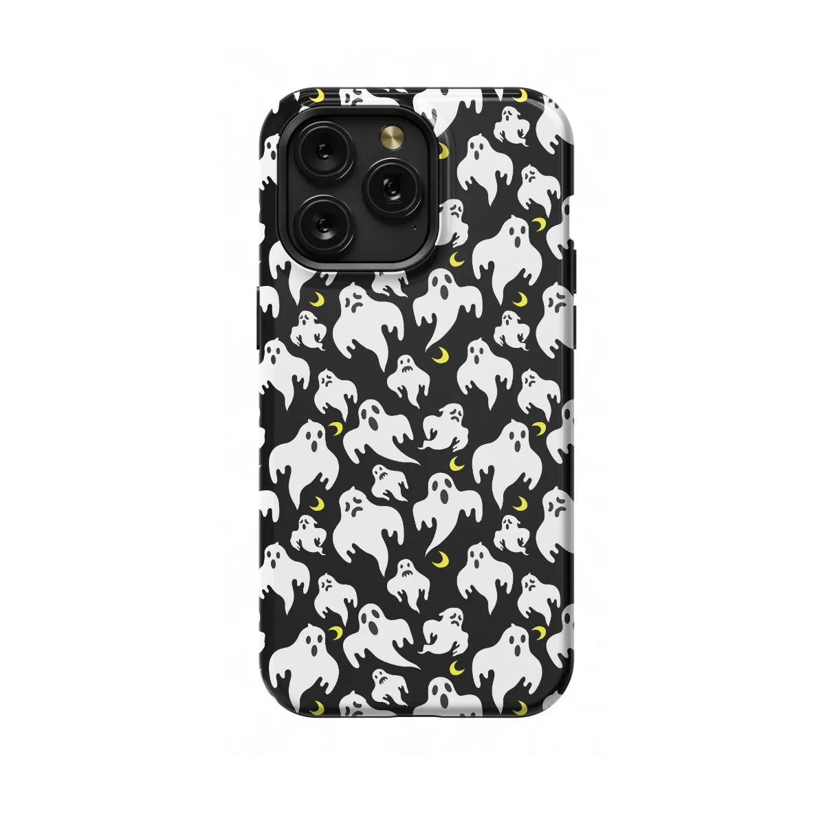 Seamless Halloween Ghosts iPhone Xs Phone Case - Image 1