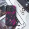 iPhone Xs Topographic Map Marble Ombre Black Pink and Phone Case - Image 3