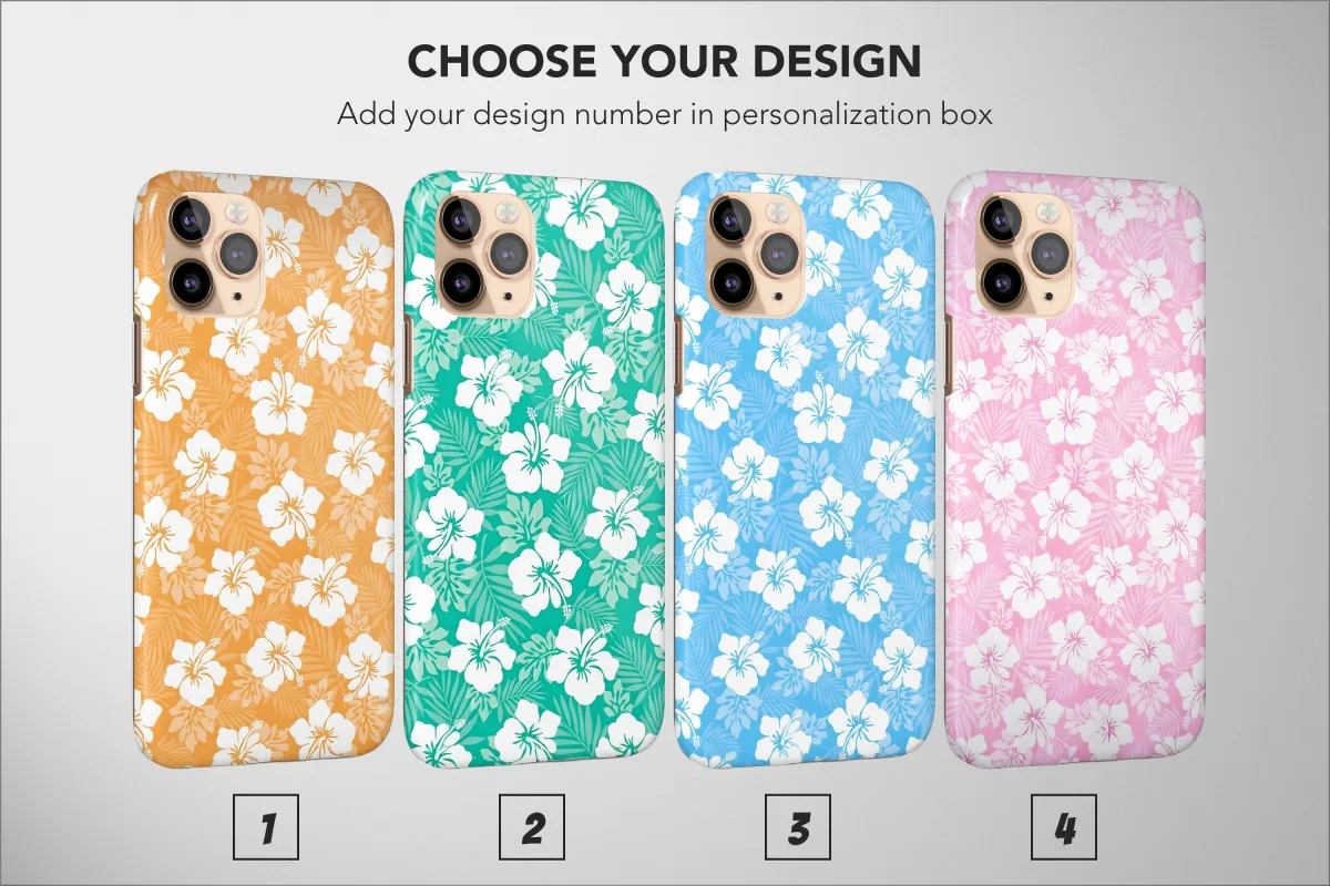iPhone Xs Tropical Boho Style Floral Fiji Summer Pattern Phone Case - Image 1