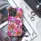 iPhone Xs Tropical Pink Floral Cow Phone Case - Image 3