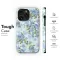 iPhone Xs Vintage Blue Floral Pattern Phone Case - Image 6