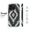 Ikat Geo Shapes Black and Cream Phone Case iPhone Samsung Cover Pixel 3347 - Image 6