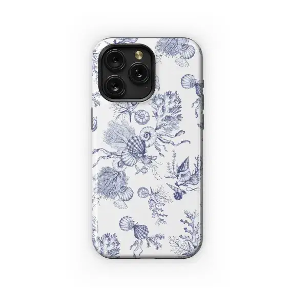 Indigo Sea Life Sketch Phone Case iPhone Samsung Cover Pixel 5076 - Image 1