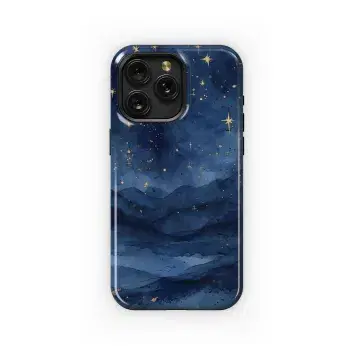 Indigo Sky, Golden Stars
 Phone Case iPhone Samsung Cover Pixel 5107 - Image 1