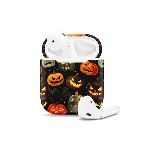 Insanely Cute Halloween Pumpkin Fall AirPods Case AirPods Pro AirPods Pro 2 AirPods 3 AirPods 2 Glossy 1702 - Image 1