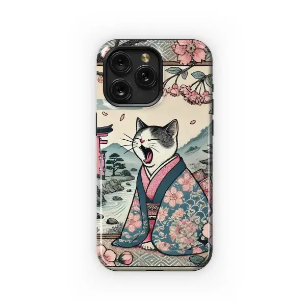 Japanese Cat Phone Case iPhone Samsung Cover Pixel 3560 - Image 1
