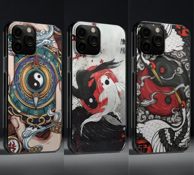 Japanese Harmony Yin Yang Phone Case Koi Fish