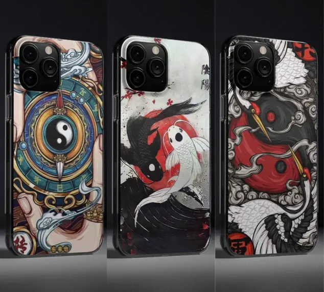 Japanese Harmony Yin Yang Phone Case Koi Fish