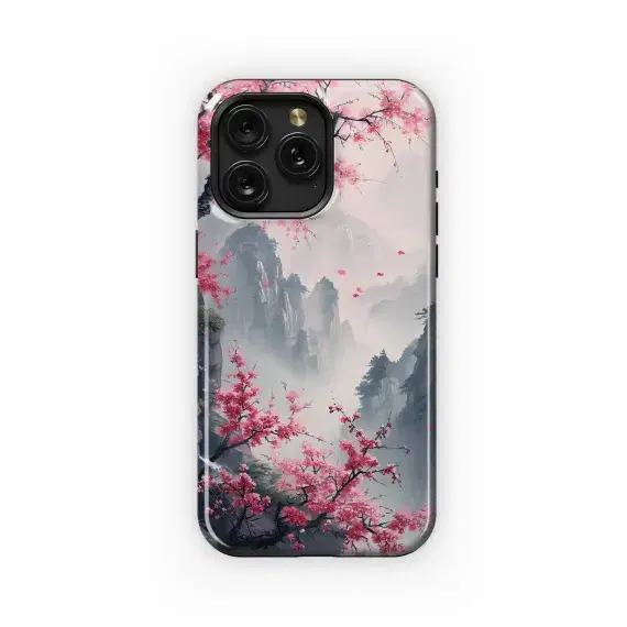 Japanese Landscape Cherry Blossom Sakura Phone Case iPhone Samsung Cover Pixel 1899 - Image 1