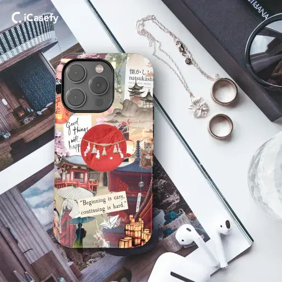 Japanese Mood Board Collage Phone Case iPhone Samsung Cover Pixel 1894 - Image 1