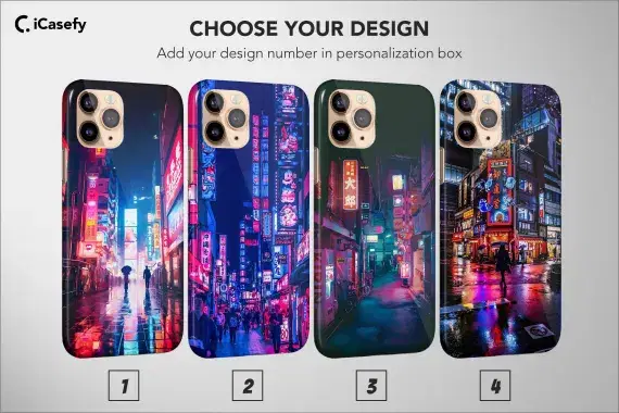Japanese Night City Phone Case Cyberpunk Aesthetic Cover - Image 1