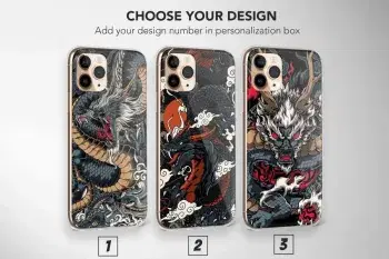 Japanese Phone Case Cover, Japan Dragon Phone Case, Aesthetic Phone Case - Image 1