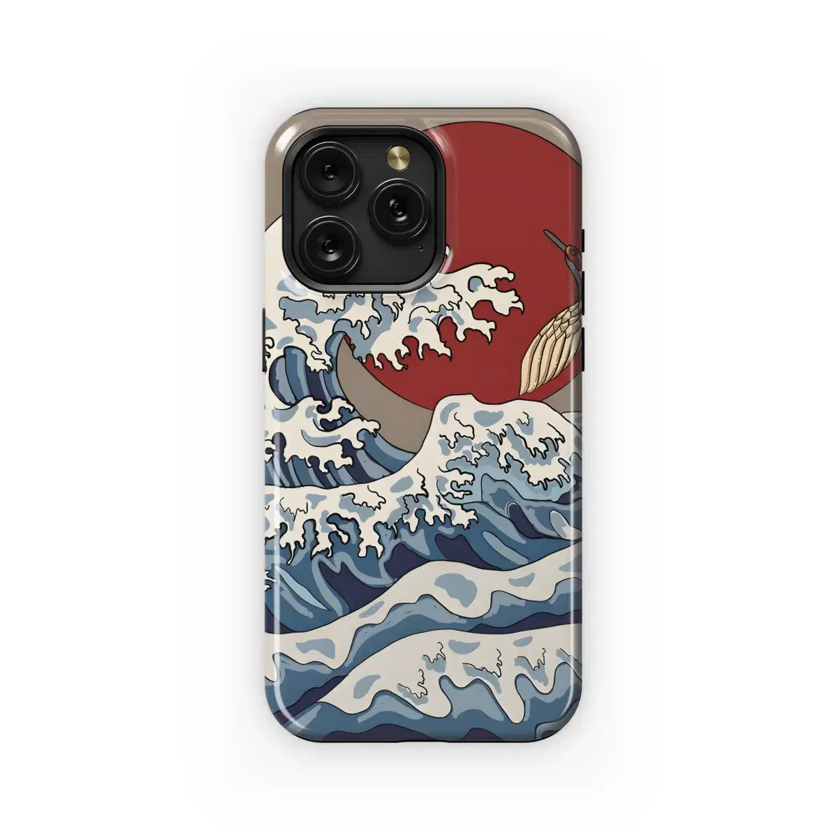 Japanese Wave Crane Phone Case iPhone Samsung Cover Pixel 2564 - Image 1