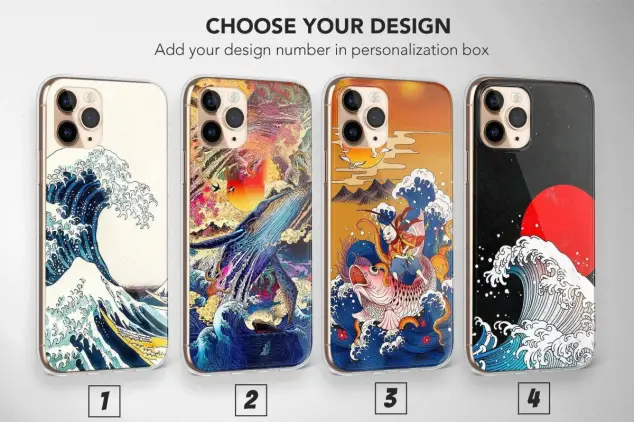 Japanese Wave Phone Case Kanagawa Cover 3