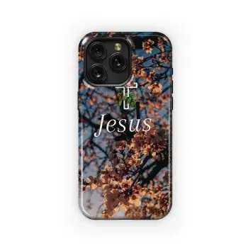 Jesus Cross Blooming Branch Faith Phone Case iPhone Samsung Cover Pixel 5023 - Image 1