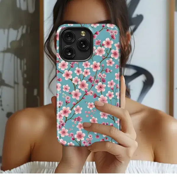 Jesus Cross Blooming Branch Faith Phone Case iPhone Samsung Cover Pixel 5023 - Image 1