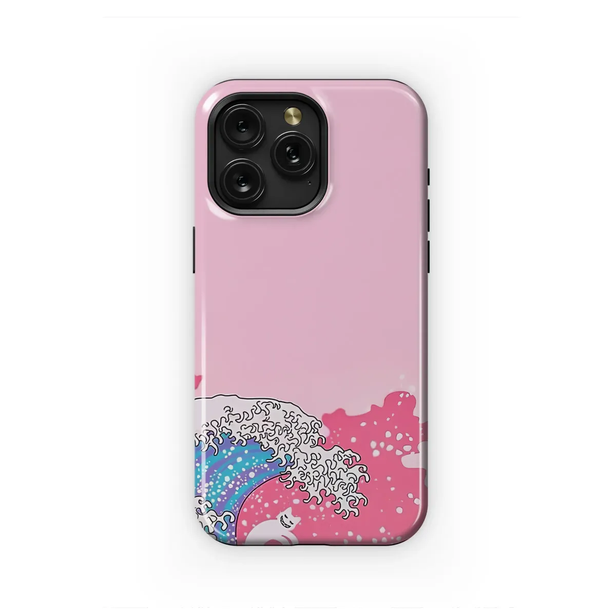 Kawaii Cat Wave Japanese Art Phone Case iPhone Samsung Cover Pixel 7659 - Image 1