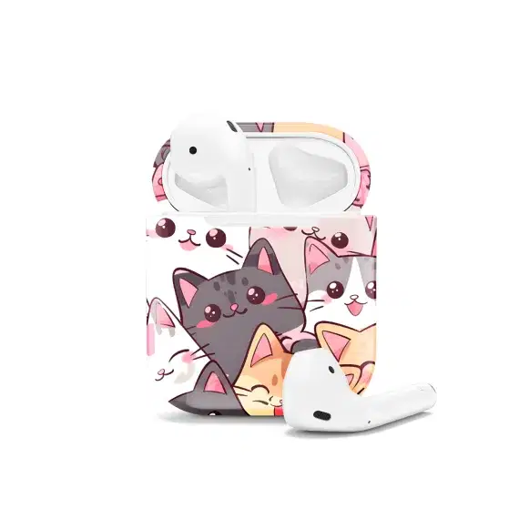 Kawaii Cats Lovely AirPods Case AirPods Pro AirPods Pro 2 AirPods 3 AirPods 2 Glossy 1558 - Image 1