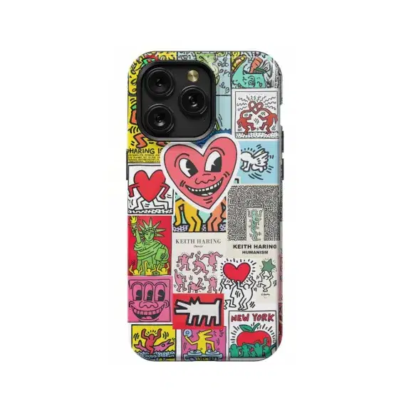 Keith Haring Art Phone Case iPhone Samsung Pixel & More #114 - Image 1