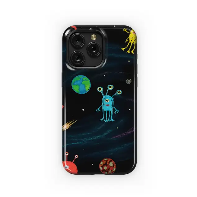 Kids Alien Space Phone Case iPhone Samsung Cover Pixel 3376
