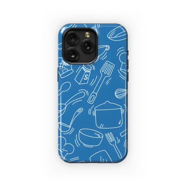 Kitchen Doodle Seamless Pattern Phone Case iPhone Samsung Cover Pixel 2429