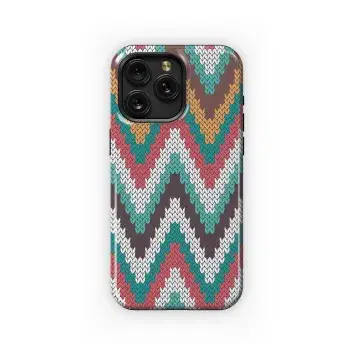 Knitted Chevron Phone Case iPhone Samsung Cover Pixel 3849 - Image 1