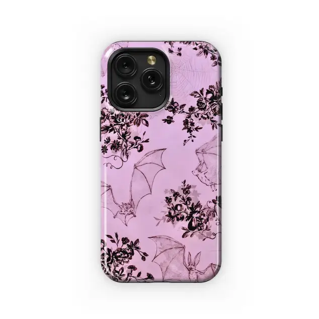 Lavender Gothic Bats
 Phone Case iPhone Samsung Cover Pixel 5479
