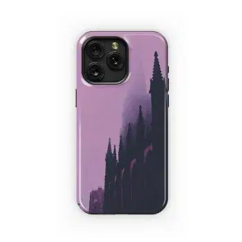 Lavender Gothic Cityscape
 Phone Case iPhone Samsung Cover Pixel 5478 - Image 1