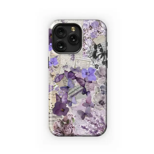 Lavender Skeletal Bloom
 Phone Case iPhone Samsung Cover Pixel 4716