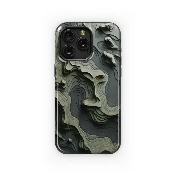 Layered Topography Art
 Phone Case iPhone Samsung Cover Pixel 5672 - Image 1