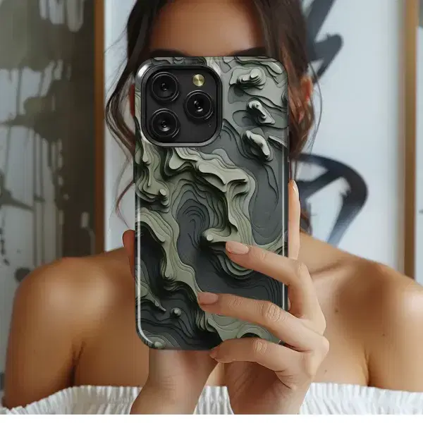 Layered Topography Art
 Phone Case iPhone Samsung Cover Pixel 5672 - Image 1