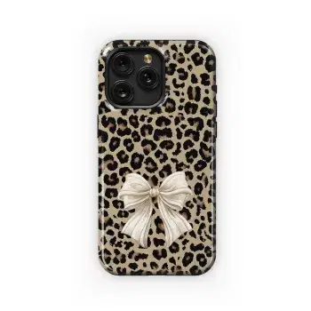 Leopard Bow Glamour Phone Case iPhone Samsung Cover Pixel 5765 - Image 1