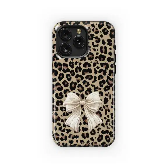 Leopard Bow Glamour Phone Case iPhone Samsung Cover Pixel 5765 - Image 1