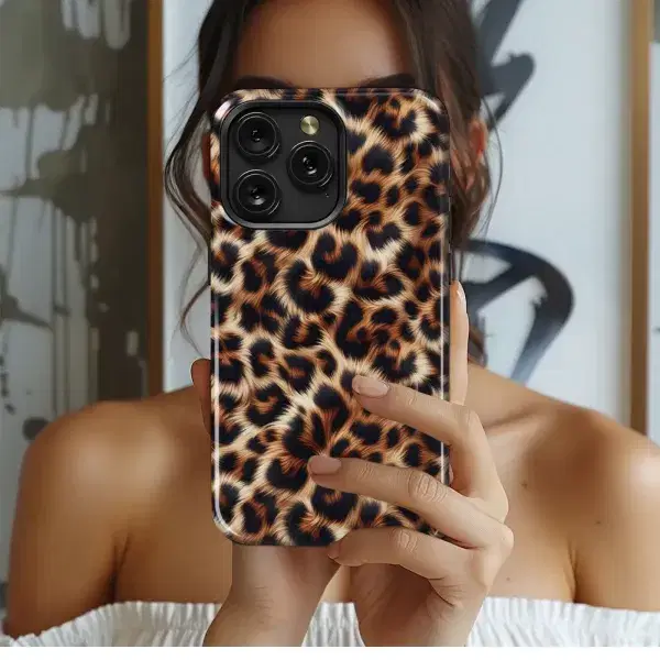 Leopard Print Fur Texture Phone Case iPhone Samsung Cover Pixel 5767 - Image 1