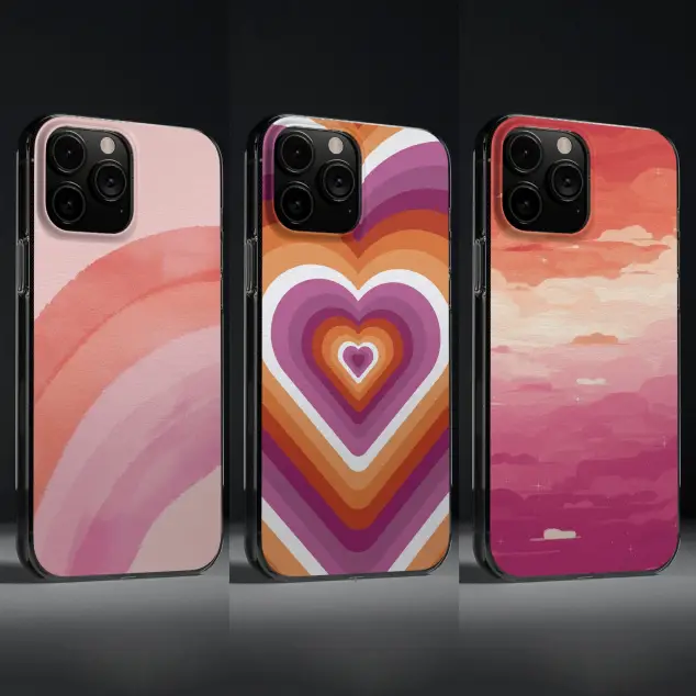 Lesbian Phone Case, Subtle Lesbian Pride, Groovy Phone Case, Bi Lesbian iPhone Case