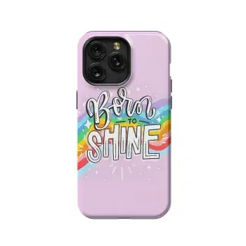 LGBTQ Pride Flag Born to Phone Case iPhone Samsung Pixel & More - Image 1