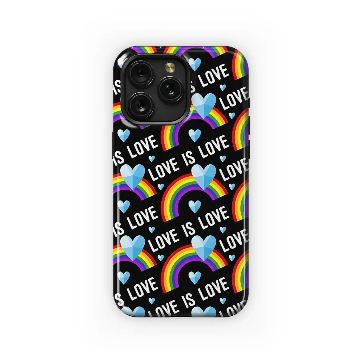 LGBTQ+ with Pride Rainbow Love is Love Phone Case iPhone Samsung Cover Pixel 3901 - Image 1