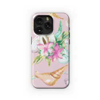 Lilly Pulitzer Watercolor Conch Phone Case iPhone Samsung Cover Pixel 3361 - Image 1