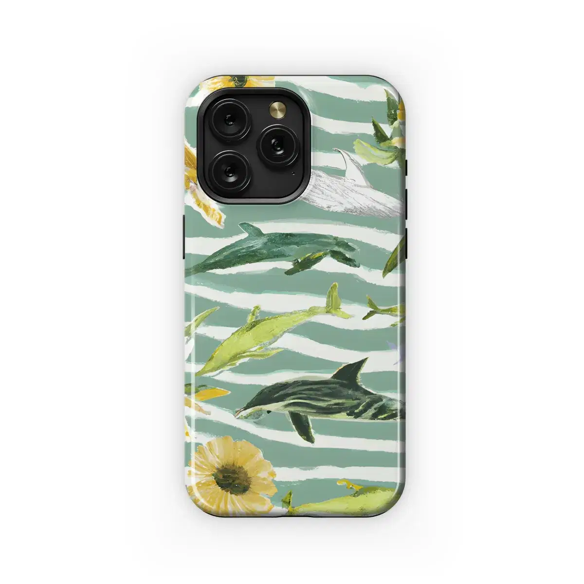 Lilly Pulitzer Watercolor Tiger Stripe Phone Case iPhone Samsung Cover Pixel 3349 - Image 1